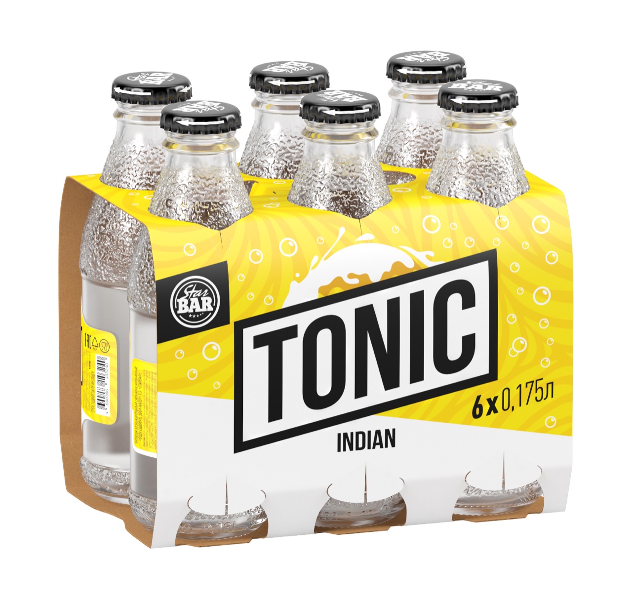 Газированный напиток STARBAR Тоник Индиан 0.175 л., стекло, 6 шт.