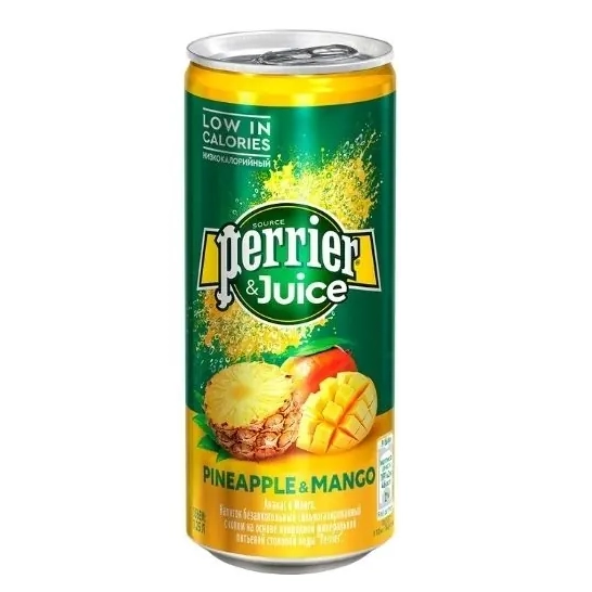 Вода Perrier (Перье) Ананас-манго 0,33 л, газ., ж/б, уп. 4 шт. от магазина Vitarel