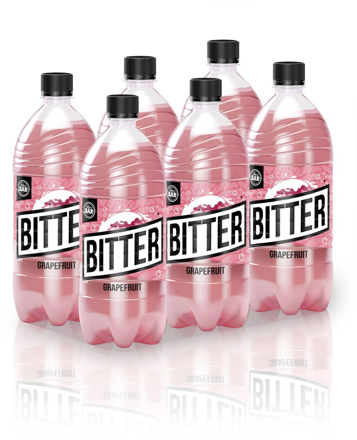 Газированный напиток STARBAR Биттер Грейпфрут 1 литр, ПЭТ, 6 шт