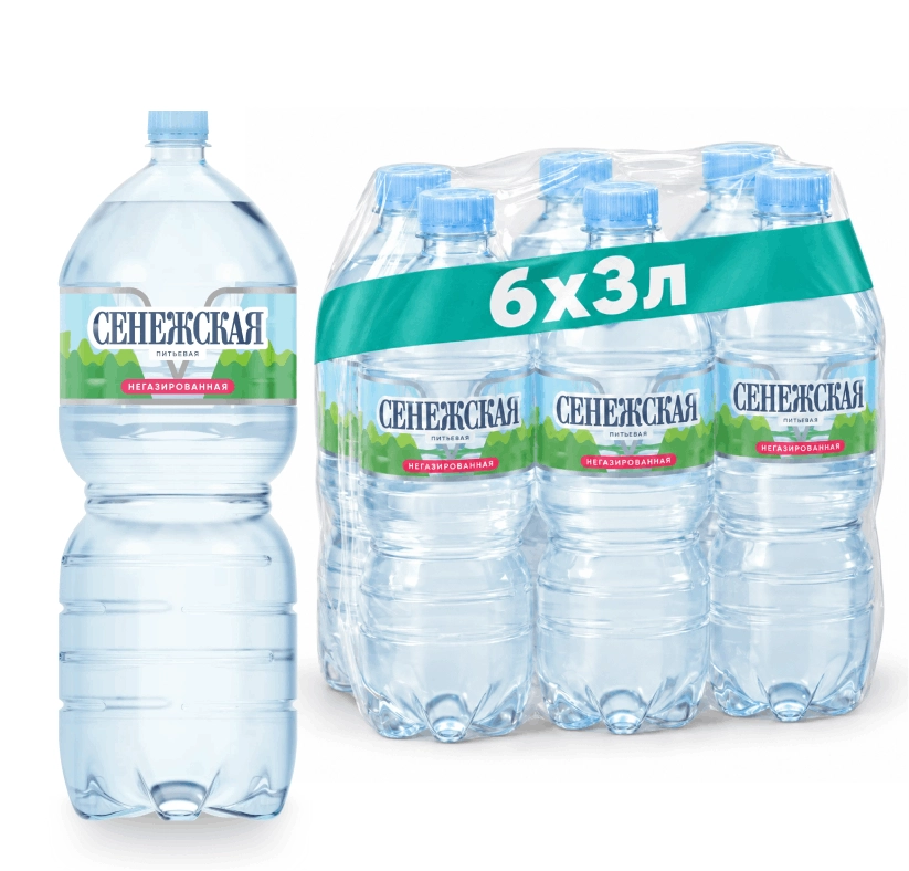 Вода питьевая Сенежская 3 литра негазированная, 6шт от магазина Vitarel