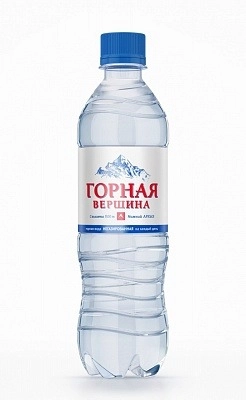Вода "Горная вершина" 0.5 л., негаз., ПЭТ, 12 шт. в уп. от магазина Одежда+